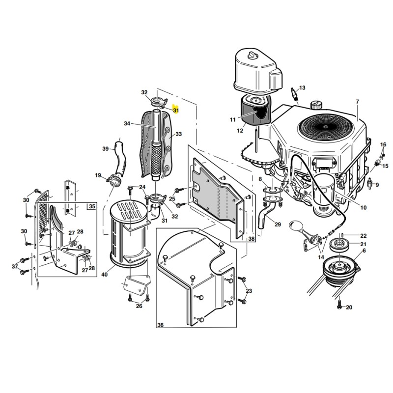 Vis UNI5739 M8 x 45 pour tracteur tondeuse, ORIGINALE GIANNI FERRARI 00111300021