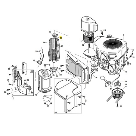 Vite UNI5739 M8 X45 trattorino tagliaerba ORIGINALE GIANNI FERRARI 00111300021 | Newgardenstore.eu