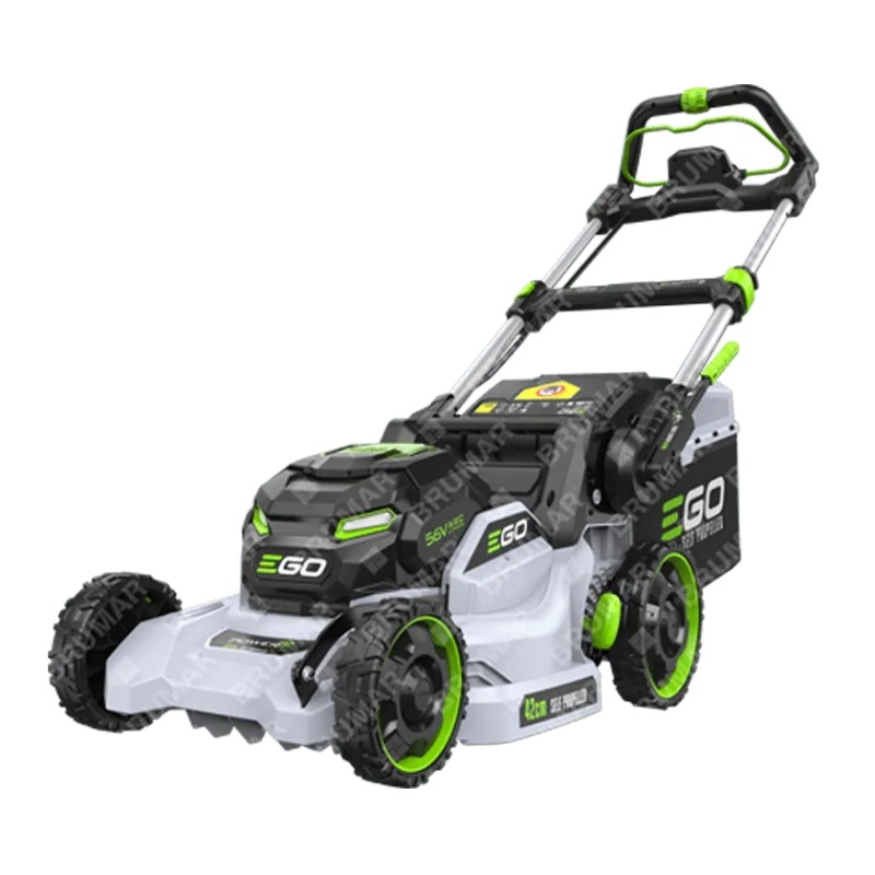 Cortacésped autopropulsado a batería EGO LM1712E-SP de 56 V, ancho de corte de 42 cm, cesta de 55 L.