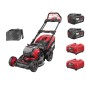 SKIL 0151BA self-propelled cordless lawnmower, 2 x 4.0Ah batteries and 2 chargers included
