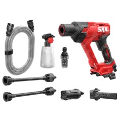 SKIL 0762CA 20V 24 bar cordless pressure washer, hose, 2 lances, and bottle included | Newgardenstore.eu