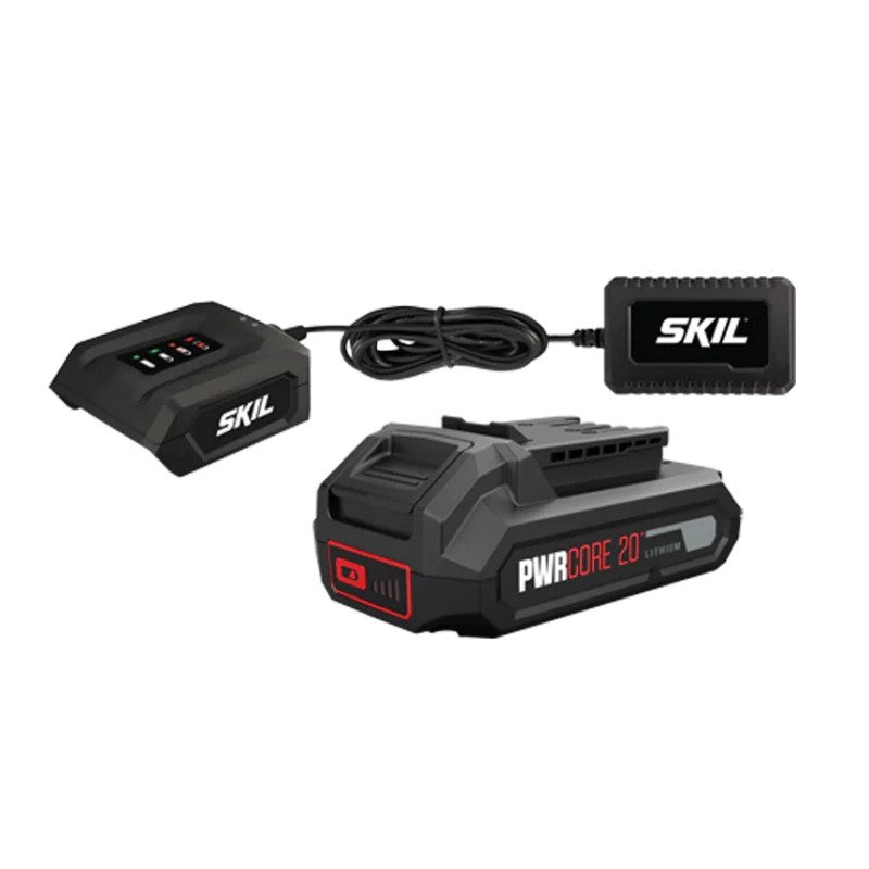 Kit Batteria al litio 2.0 Ah + Caricabatterie 1.0 A SKIL 3133AA linea PWRCORE 20