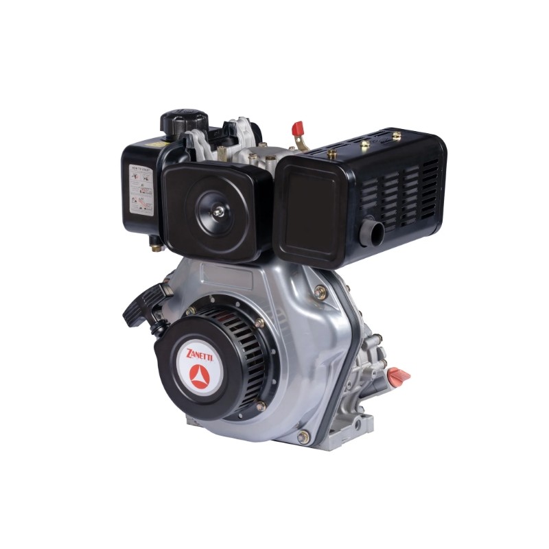 Motor diésel completo ZANETTI ZDM73L2V 246cc 3,3 kW eje horizontal 19,05 mm