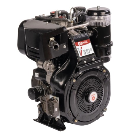 Kompletter Dieselmotor ZANETTI EV510DE 510 cm³ 7,45 kW horizontale Welle 24 mm