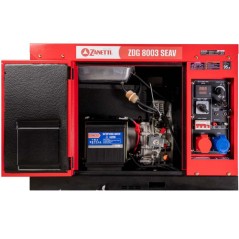 Generador diésel silencioso monofásico-trifásico de máxima potencia ZANETTI ZDG8003SEAV | Newgardenstore.eu