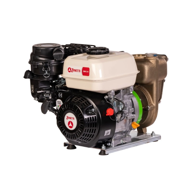 Pompe à essence auto-amorçante ZANETTI PB80-210AG/B, bronze marin, hauteur de refoulement max. 28 m