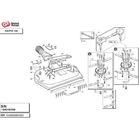 Linke Scheibe + rechte Scheibe GIANNI FERRARI Traktor BIEFFEBI PG126 | Newgardenstore.eu