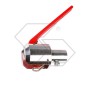 Aluminium safety device with short red lever Ø  18 mm diesel engine