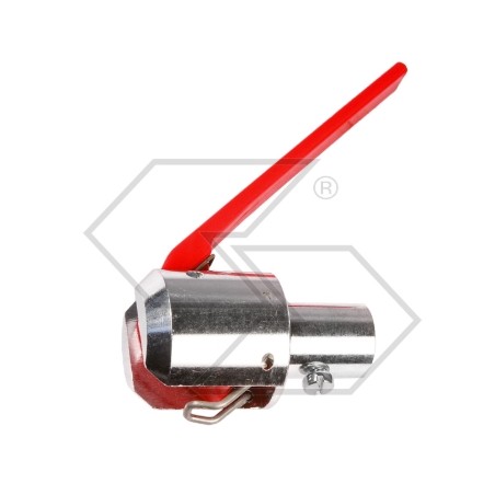 Dispositif de sécurité en aluminium avec levier rouge court Ø 22,7 mm moteur | Newgardenstore.eu