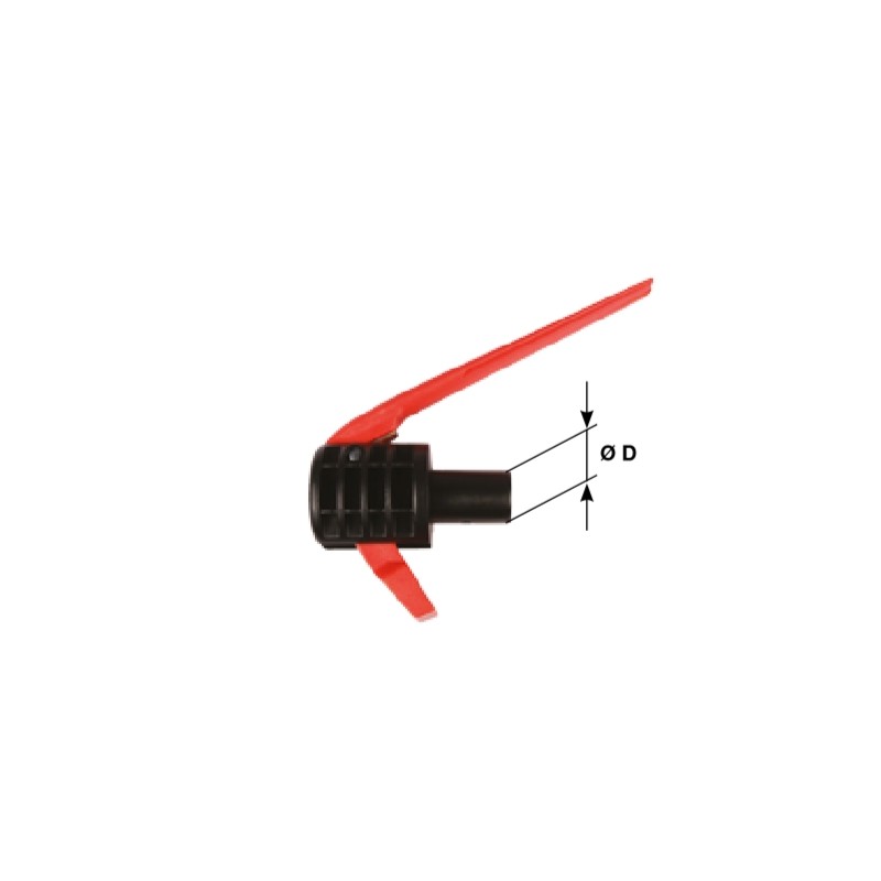 Sicherheitsvorrichtung aus Nylon mit langem rotem Hebel Ø  18 mm Benzinmotor