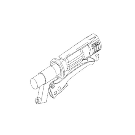 Dispositivo di sicurezza in nylon con leva lunga rossa Ø 18 mm motore benzina