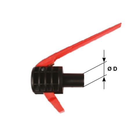 Seguro de nylon con palanca larga roja Ø 22 mm motor diesel | Newgardenstore.eu