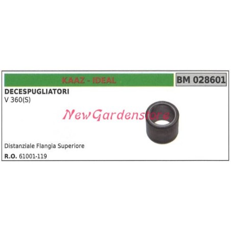 Distanciador de brida superior KAAZ par de engranajes cónicos KAAZ desbrozadora V 360(S) 028601 | Newgardenstore.eu