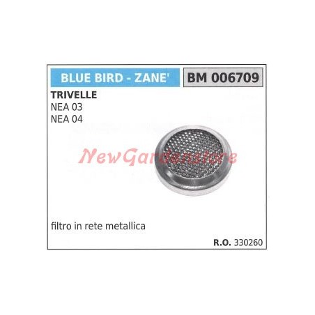 Filtro de malla metálica BLUE BIRD para sinfín NEA 03 04 006709 | Newgardenstore.eu