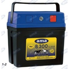 AMA B300 ranch electrifier for fences with 9 V power supply 36002