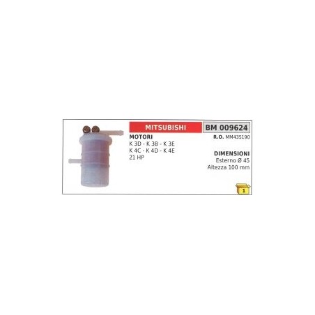 Filtre à carburant MITSUBISHI K3D - K3B - K3E - K4C - K4D - K4E - 21HP MM435190 | Newgardenstore.eu