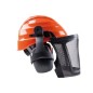 Helmet 2704 FND forestry plastic ear protection and steel visor