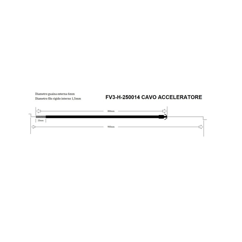 FV3-H-250014 CAVO ACCELERATORE 8440027 ORIGINALE FIAT