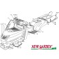Exploded view bodywork 102cm PTC220hd lawn tractor CASTELGARDEN spare parts