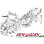 Exploded view bodywork 102cm TN185HD lawn tractor CASTELGARDEN2002-13 spare parts