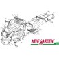 Exploded view bodywork 102 cm XT140 HD tractor CASTELGARDEN 2002-13 spare parts