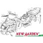 Exploded view bodywork 102cm XT175HDE lawn tractor CASTELGARDEN spare parts