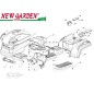 Exploded view bodywork 84cm PDC140 lawn tractor CASTELGARDEN 2002-13 spare parts