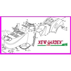 Exploded view tractor bodywork 92cm TC 13 5/92 H CASTELGARDEN GGP STIGA