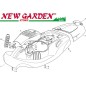 Exploded view bodywork lawn tractor EL63 PE60VD CASTELGARDEN spare parts 2002-13