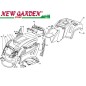 Exploded view bodywork 98cm XD150HD lawn tractor CASTELGARDEN spare parts 2002-13