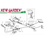 Exploded view gearbox brake control 102cm XT160 HD Lawn tractor CASTELGARDEN