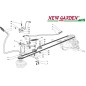 Exploded view gearbox brake control SD98 XD150HDC lawn tractor CASTELGARDEN