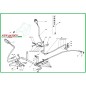 Exploded view gearbox brake control lawn tractor 92cm XG 140 CASTELGARDEN GGP STIGA