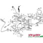 Exploded view gearbox brake control lawn tractor 72cm XF135HD CASTELGARDEN