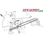 Exploded view gearbox tractor brake control SD108 L185BH CASTELGARDEN 2002-13