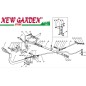 Exploded view gearbox brake control102cm TN185H lawn tractor CASTELGARDEN spare parts