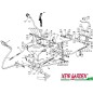 Exploded view brake control gearbox lawn tractor72cm F125H CASTELGARDEN
