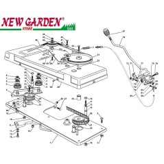 Exploded view blade coupling 102cm XT160 lawn tractor CASTELGARDEN spare parts2002-13