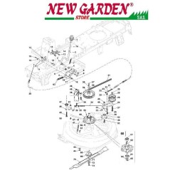 Vue éclatée de l'engagement de la lame 66cm XE 866 B&S 875 tracteur de pelouse CASTELGARDEN | Newgardenstore.eu