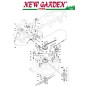 Exploded view blade engagement 66cm XE 866 B B&S 875 CASTELGARDEN lawn tractor