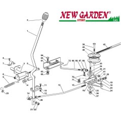 Exploded view blade coupling 72cm lawn tractor F125H CASTELGARDEN spare parts 2012-13