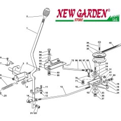 Esploso innesto lama trattorino rasaerba 72cm XF130C CASTELGARDEN ricambi | Newgardenstore.eu