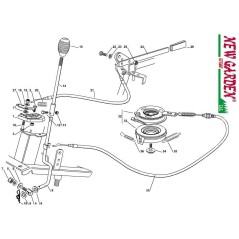 Exploded view lawn tractor blade coupling EL63 PE60VD CASTELGARDEN 2012-13 Spare parts