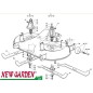 Exploded view cutting deck 102 cm TC102 XT160 lawn tractor CASTELGARDEN spare parts