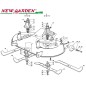 Exploded view of cutting deck 102cm XT170 ride-on mower CASTELGARDEN 2002-13