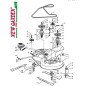 Exploded view cutting deck 84cm XDC140 lawn tractor CASTELGARDEN 2012-13