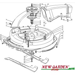 Explosionszeichnung Mähwerk 72cm F125H Rasentraktor CASTELGARDEN 2012-13 | Newgardenstore.eu