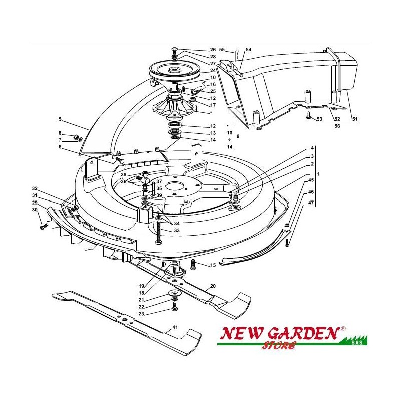 Despiece plataforma de corte 72cm XF130 tractor de césped CASTELGARDEN 2012-13