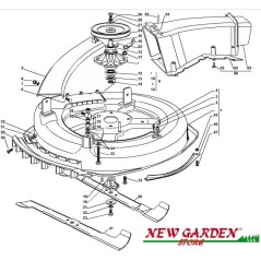 Exploded view cutting deck 72cm XF140HDM lawn tractor CASTELGARDEN 2012-13