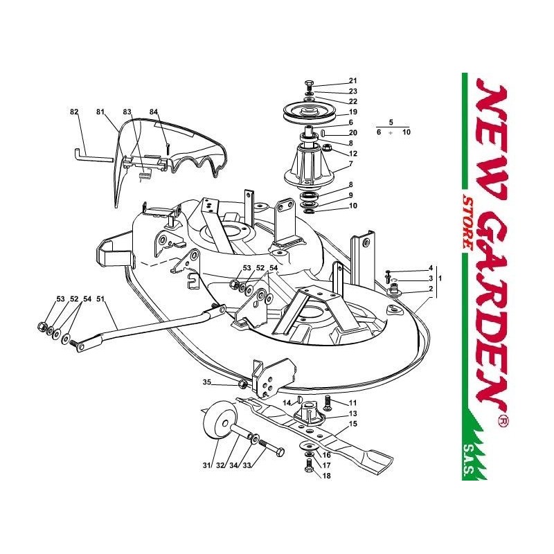 Despiece plataforma de corte 98cm XL140 CASTELGARDEN tractor de césped piezas de recambio